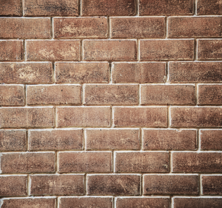 Papel mural living comedor ilusión ladrillo - TenVinilo