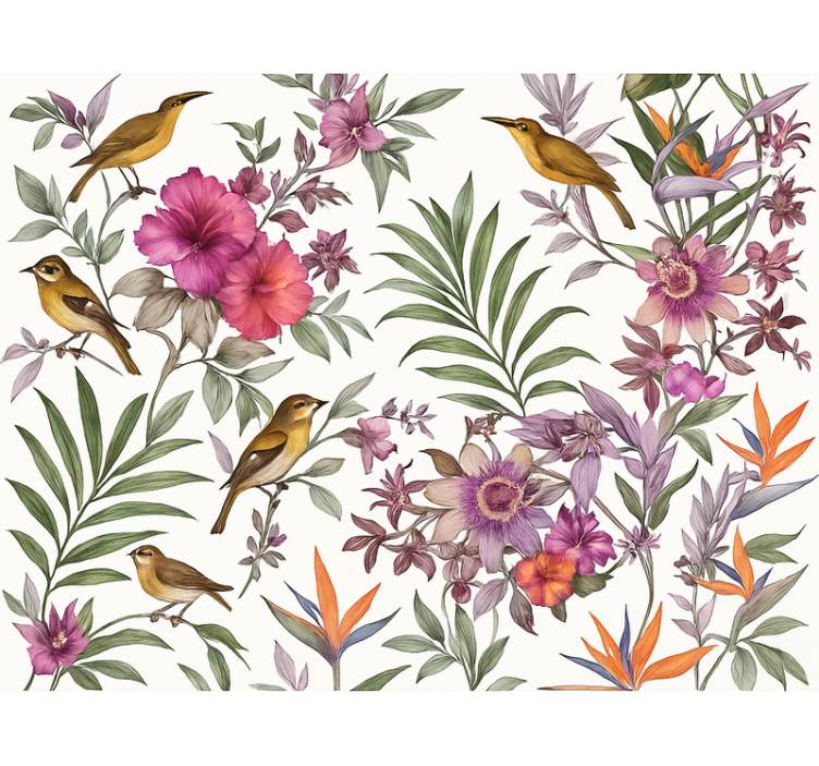 Papel mural dormitorio matrimonio bosque colorido - TenVinilo