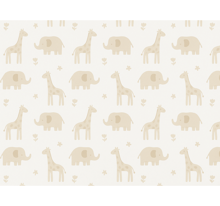 Papel mural infantil patrón de rayas neutras - TenVinilo