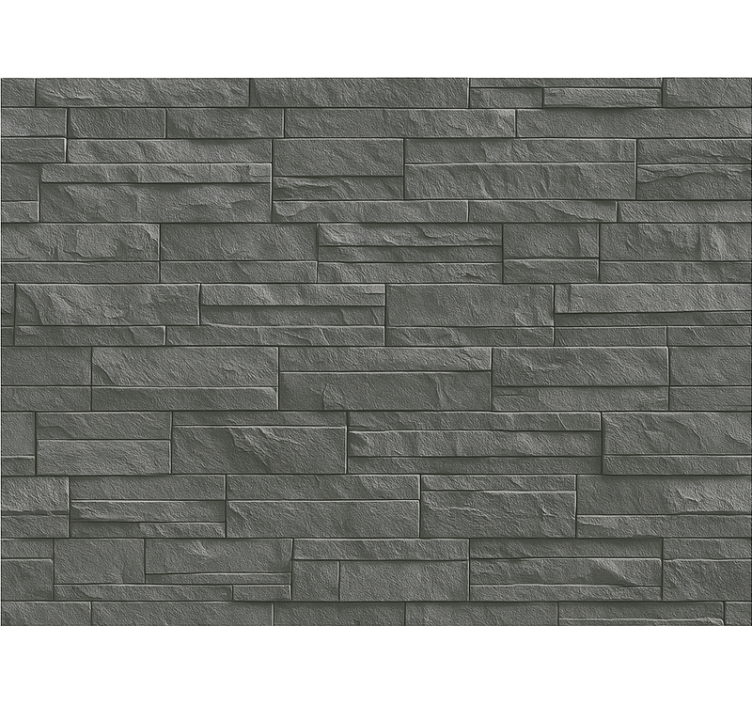 Papel mural piedra piedra de pizarra carbón - TenVinilo