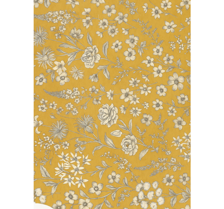 Papel mural dormitorio matrimonio patrón floral vintage - TenVinilo