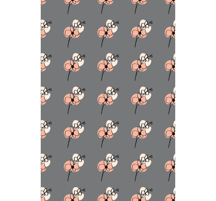 Papel mural floral diseño abstracto de orquídeas - TenVinilo