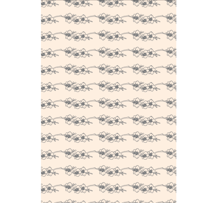 Papel mural floral arte lineal de orquídeas - TenVinilo