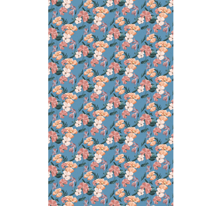 Papel mural floral estampado floral 'ziedi jeans' - TenVinilo