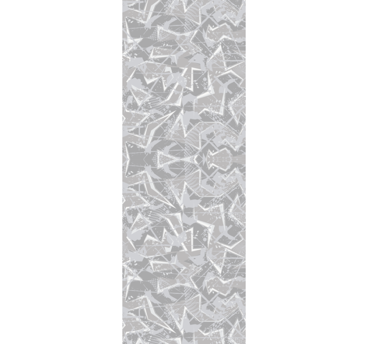 Papel mural dormitorio gráficos finos grises 80's - TenVinilo