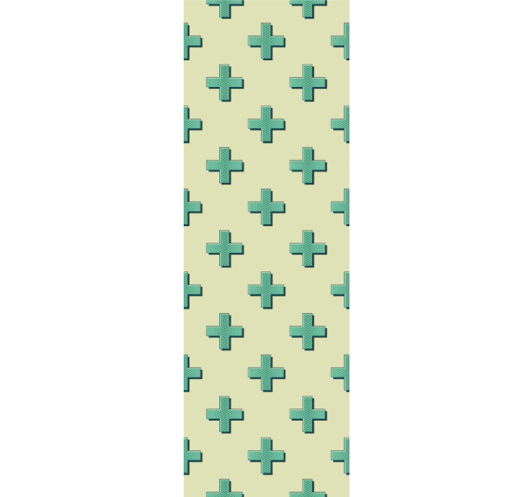 Papel mural dormitorio cruces con bonitos colores - TenVinilo