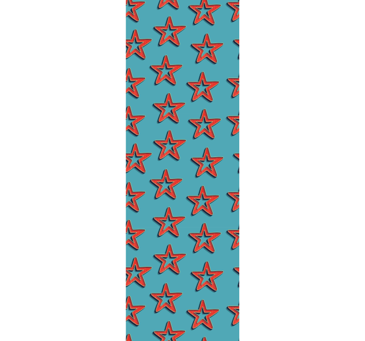 Papel mural dormitorio patrón retro de estrellas - TenVinilo