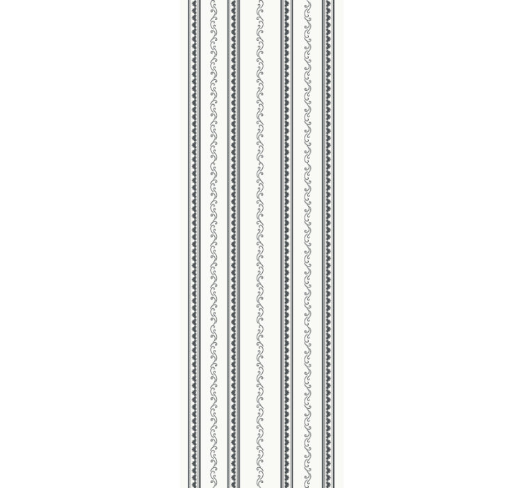 Papel mural dormitorio rayas florales vintage - TenVinilo