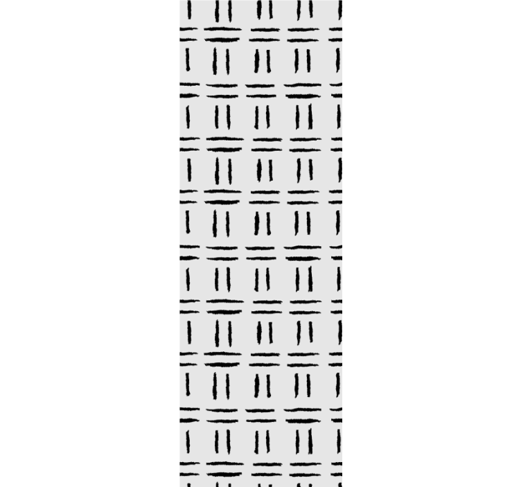 Papel mural dormitorio patrón de pincel y cuadrícula - TenVinilo