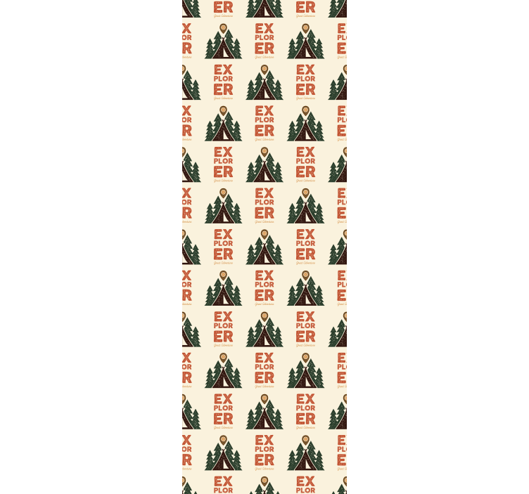 Papel mural dormitorio aventura de camping - TenVinilo