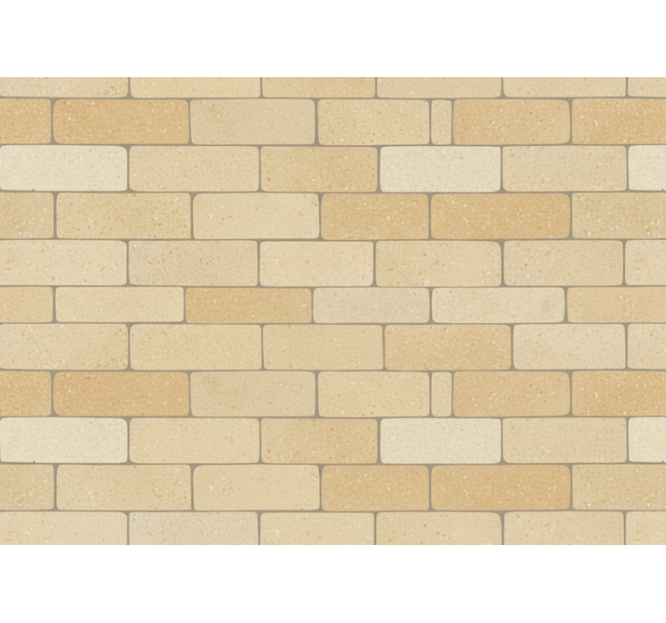 Papel mural piedra ladrillos amarillos beige - TenVinilo