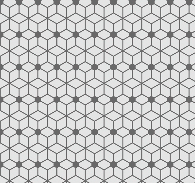 Papel pintado baño mosaico gris - TenVinilo