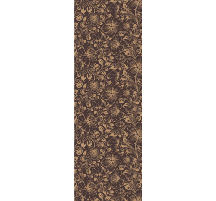 Papel pintado floral Flor ornamental retro - TenVinilo