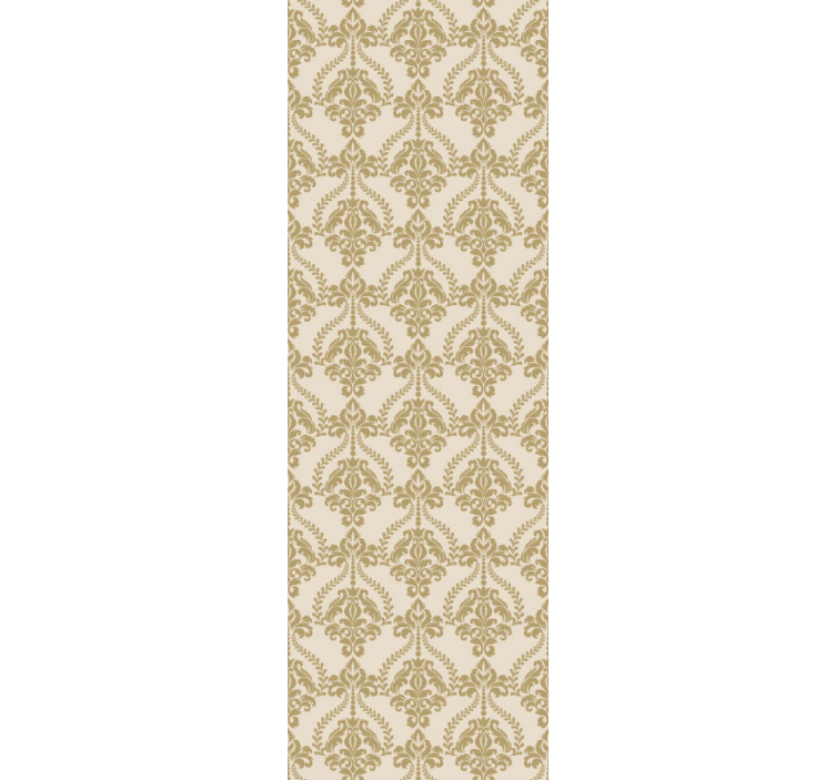 Papel mural vintage detalles florales en beige - TenVinilo