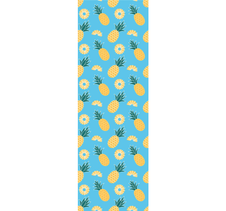 Papel mural animal estampado de piña tropical - TenVinilo