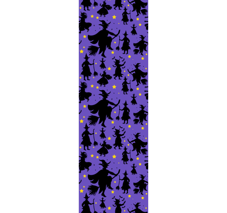 Papel mural Halloween siluetas de brujas - TenVinilo