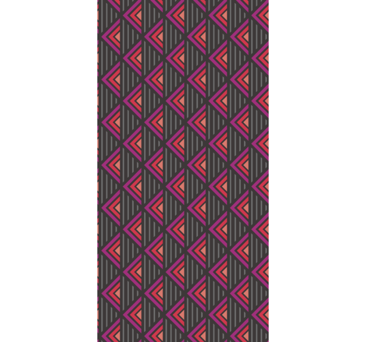 Papel mural living comedor rejilla triangular - TenVinilo