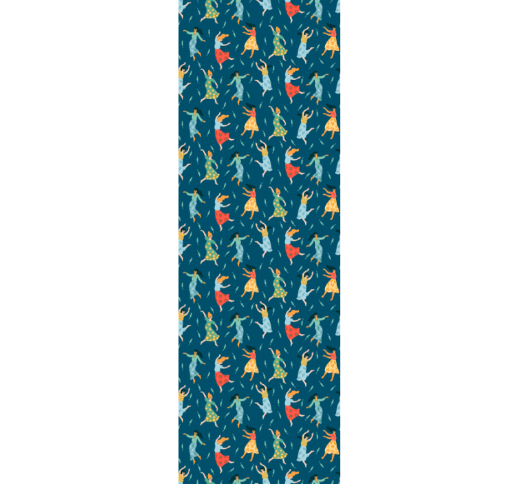 Papel pintado juvenil Bailarines coloridos - TenVinilo