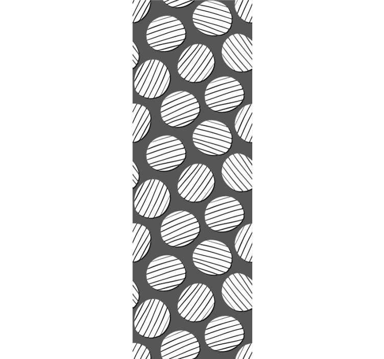 Papel pared 3D Circular 3d blanco y negro - TenVinilo