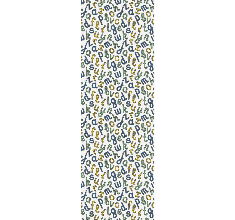 Papel mural letras mezcla de alfabetos - TenVinilo