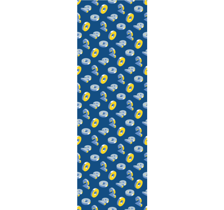 Papel mural infantil patrón de ojos geométricos - TenVinilo