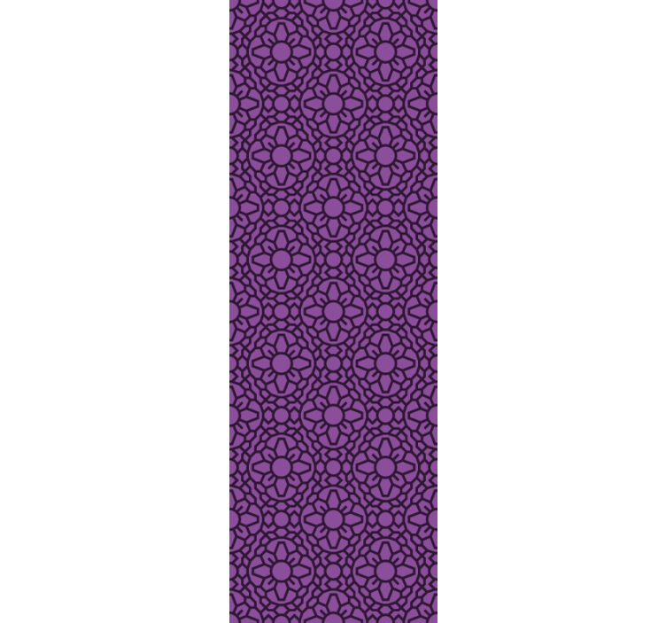 Papel mural floral patrón geométrico floral - TenVinilo