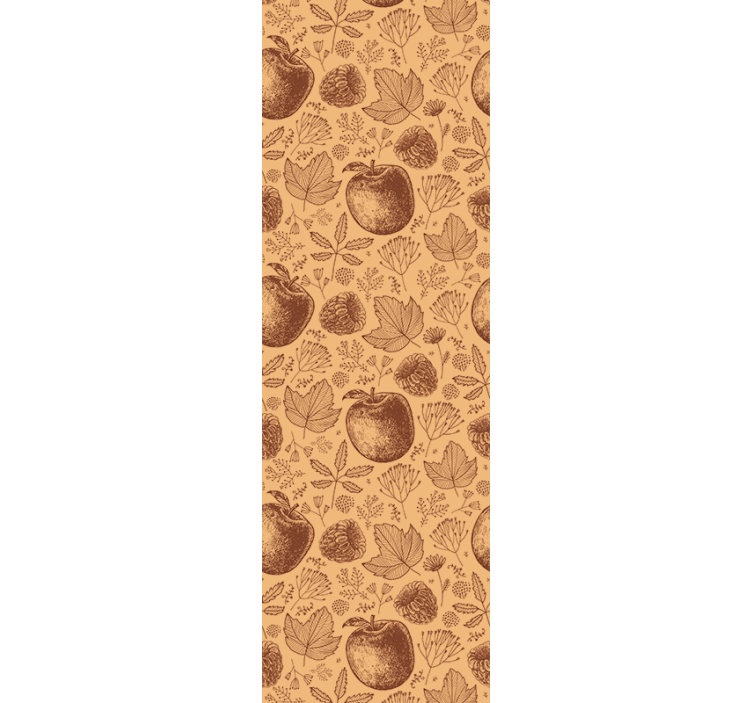 Papel mural naturaleza patrón de follaje otoñal - TenVinilo