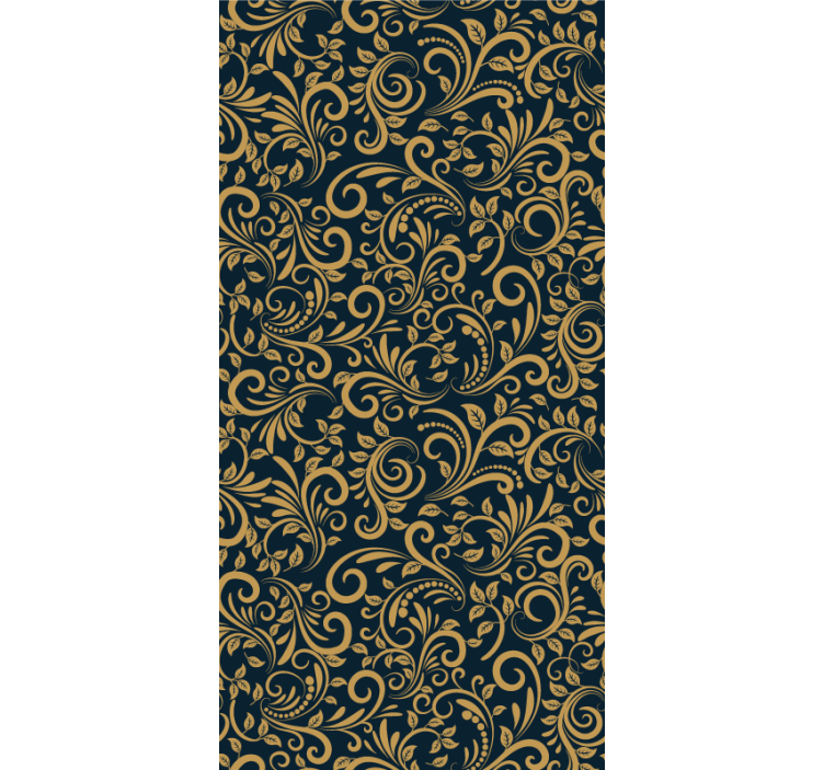 Papel pintado floral Versace oro negro - TenVinilo