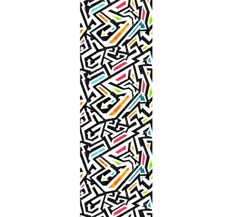 Papel mural abstracto caos geométrico - TenVinilo