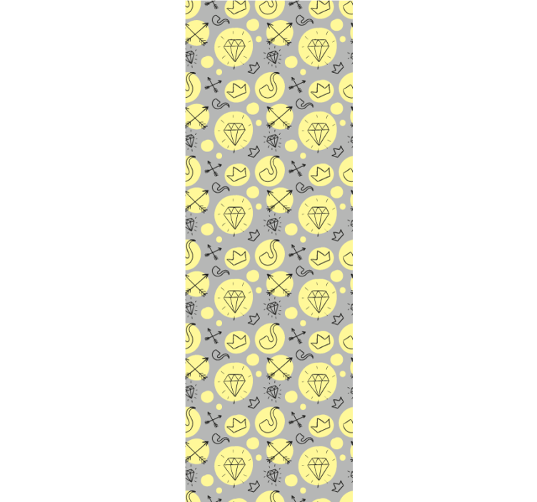 Papel pintado de arte Diamantes y coronas de graffiti - TenVinilo