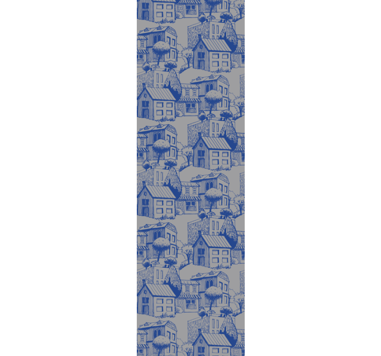 Papel mural ciudades ilustración de dibujo urbano - TenVinilo