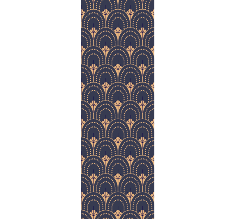 Papel mural despacho patrón de abanico adornado - TenVinilo