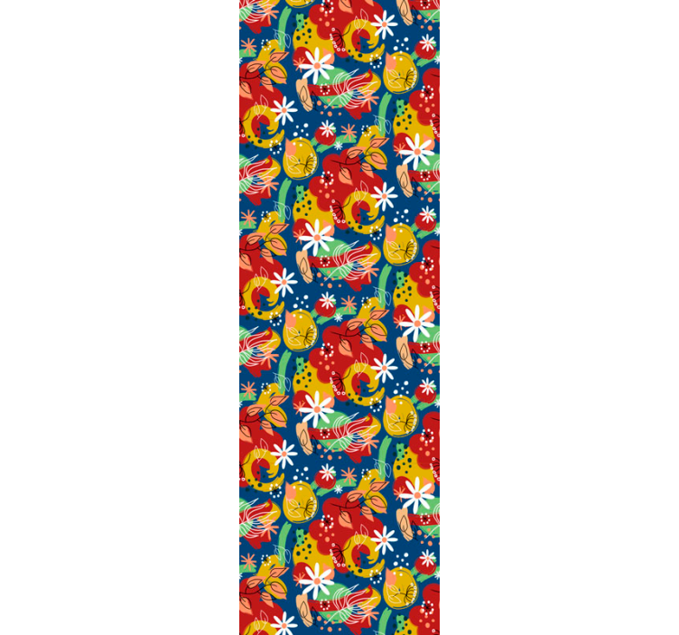 Papel mural abstracto salpicadura de fruta - TenVinilo