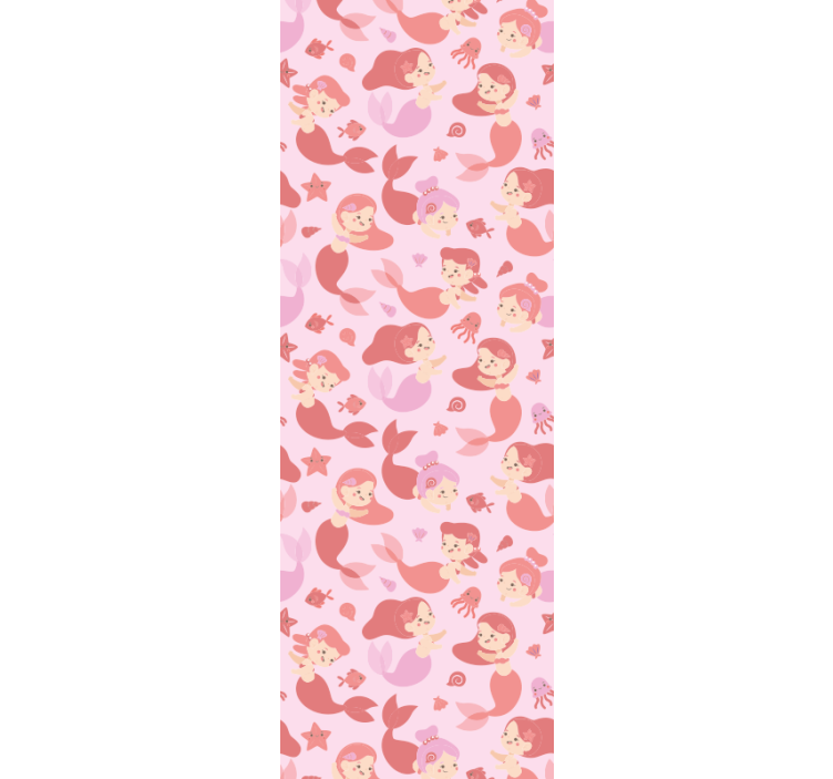 Papel mural animal motivo de sirena juguetón - TenVinilo