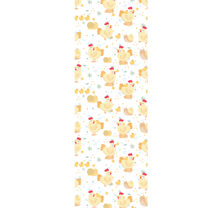 Papel mural animal pollos encantadores - TenVinilo