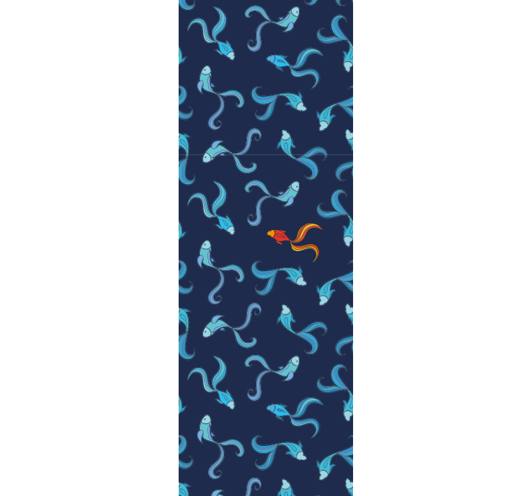 Papel mural peces patrones de fauna acuática - TenVinilo