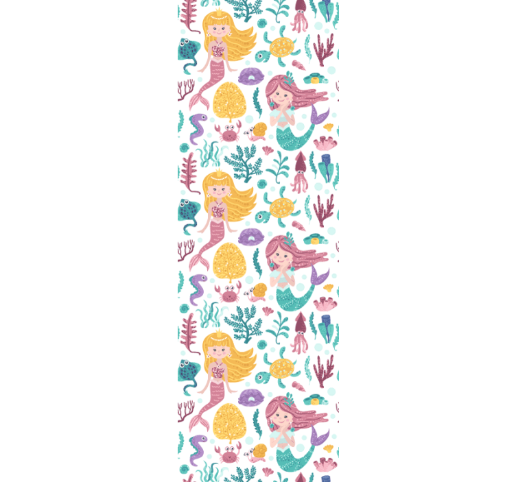 Papel mural infantil aventura de sirena - TenVinilo