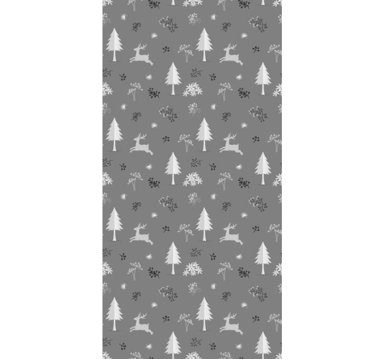 Papel mural navideño motivo de paisaje de invierno - TenVinilo