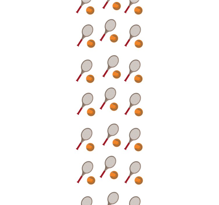 Papel pintado juvenil Patrón de raquetas y pelotas - TenVinilo