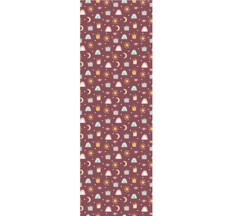 Papel mural nórdico patrón celeste - TenVinilo