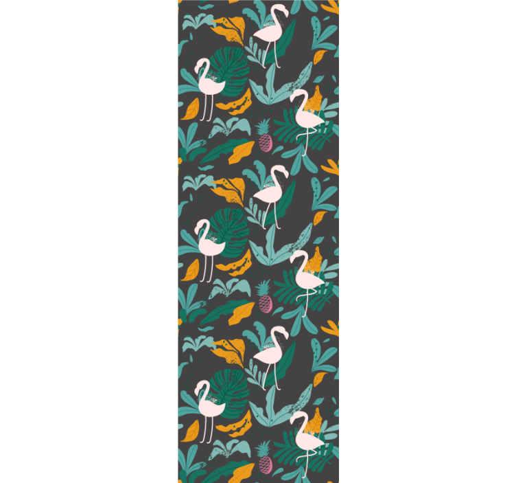 Papel pintado nórdico Fondo gris siluetas blancas aves - TenVinilo