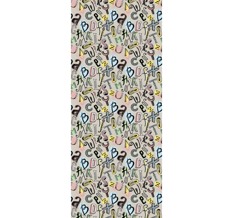 Papel mural letras diversión alfabética - TenVinilo