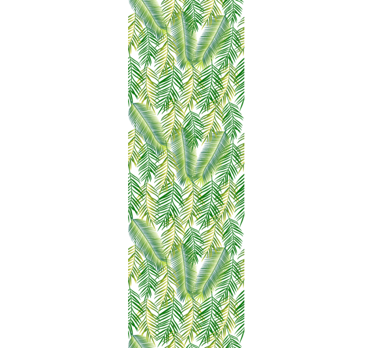 Papel pintado flores Plantas verdes ornamentales - TenVinilo