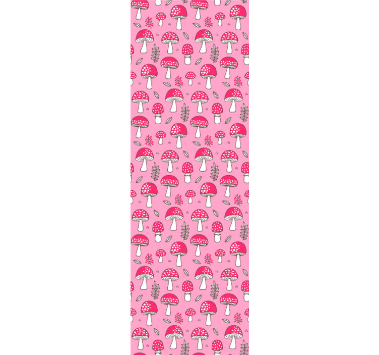 Papel mural arte patrones de hongos - TenVinilo