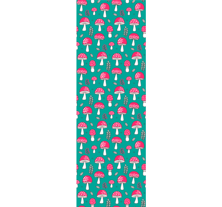 Papel mural naturaleza patrón de hongos del bosque - TenVinilo