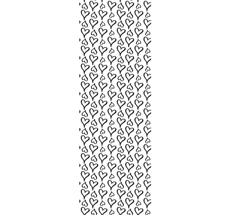 Papel mural geométrico repetición del motivo del corazón - TenVinilo