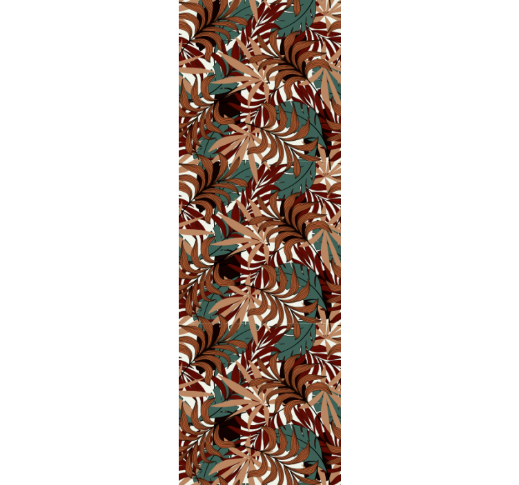 Papel mural hojas mural botánico abstracto - TenVinilo