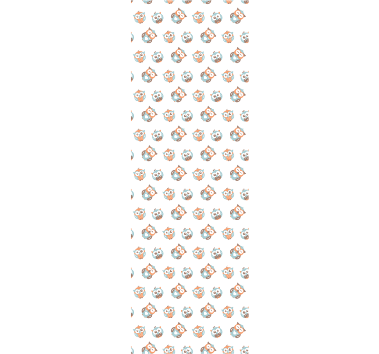 Papel mural infantil patrón de búho - TenVinilo