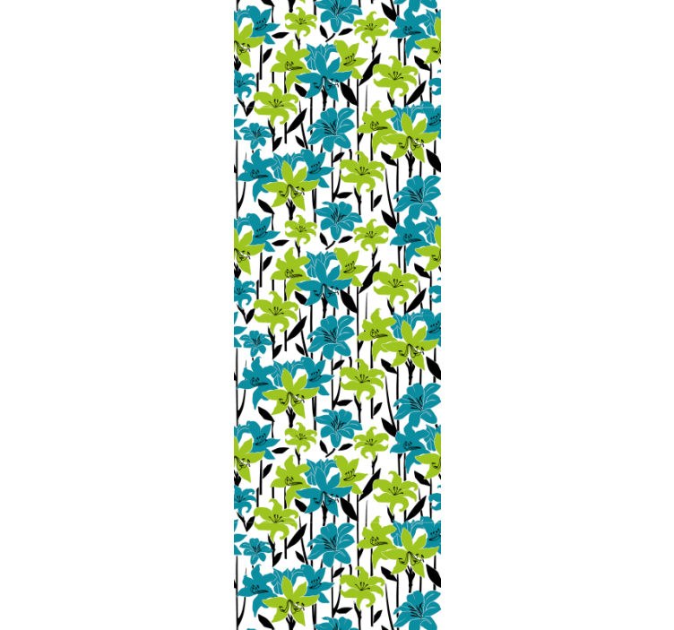 Papel pintado naturaleza Diseño de plantilla de flores - TenVinilo