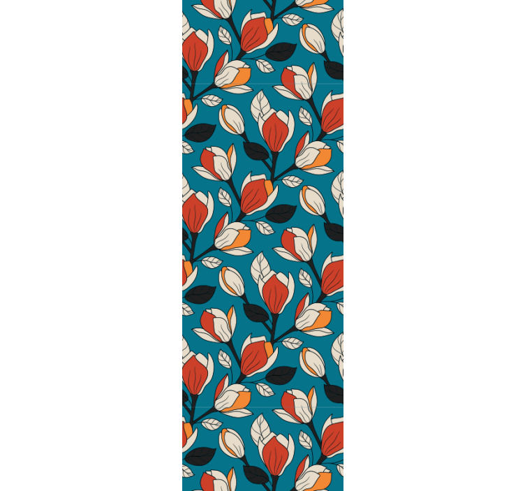 Papel pintado flores telón de fondo con motivos florales - TenVinilo